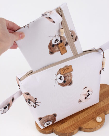 Komplet 3 kosmetyczek wodoodpornych RETRO MISIE