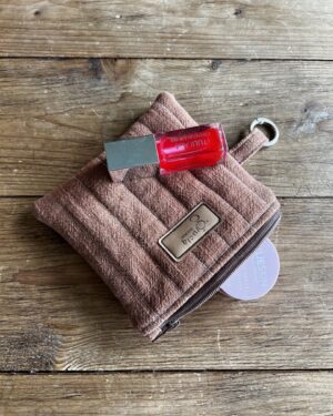 Mini kosmetyczka - jasny brąz / rudy