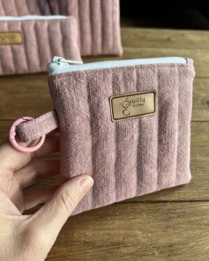 Mini kosmetyczka- zgaszony róż